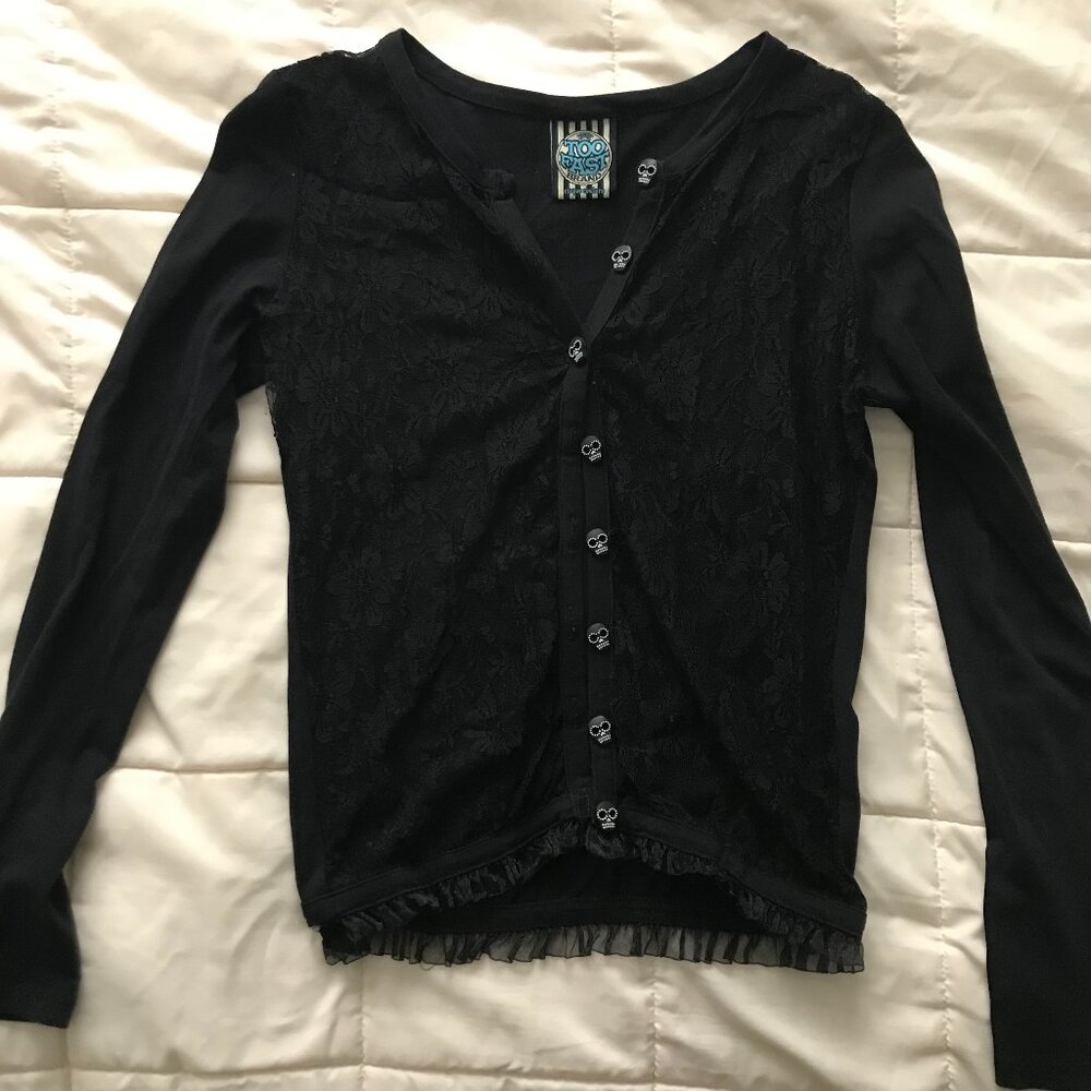 vintage 2000s gothic cardigan